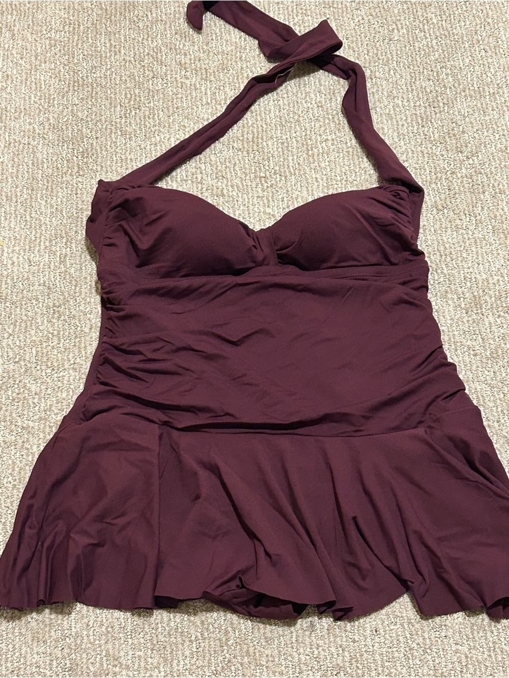 Chaps Plum Skirted Swimsuit size 16W